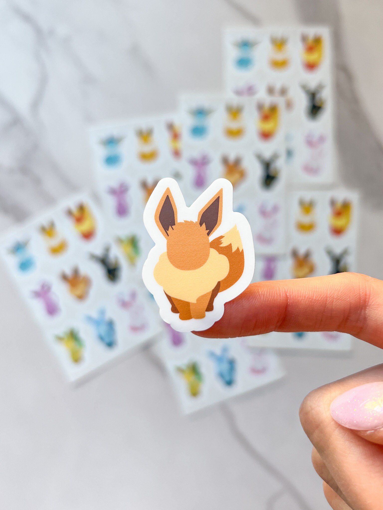Everon Stickers Eeveelution Sticker Sheet | Eevee Decals, Umbreon Sylveon Espeon ...