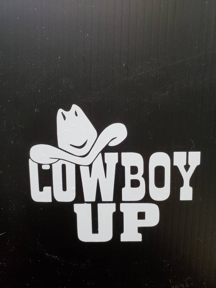 Cowboy up vinyl decal Etsy