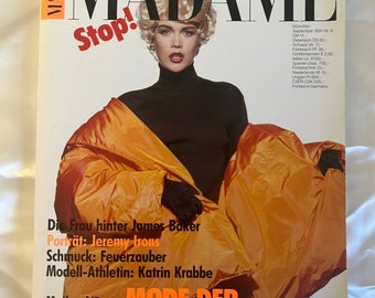 Vintage September 1991 Madame German Magazine Katrin Krabbe