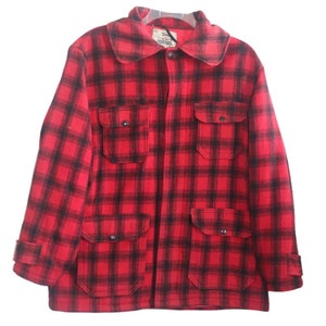 Vintage Woolrich Buffalo Plaid Hunting Jacket Sz 44