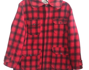 Vintage Woolrich Buffalo Plaid Hunting Jacket Sz 44