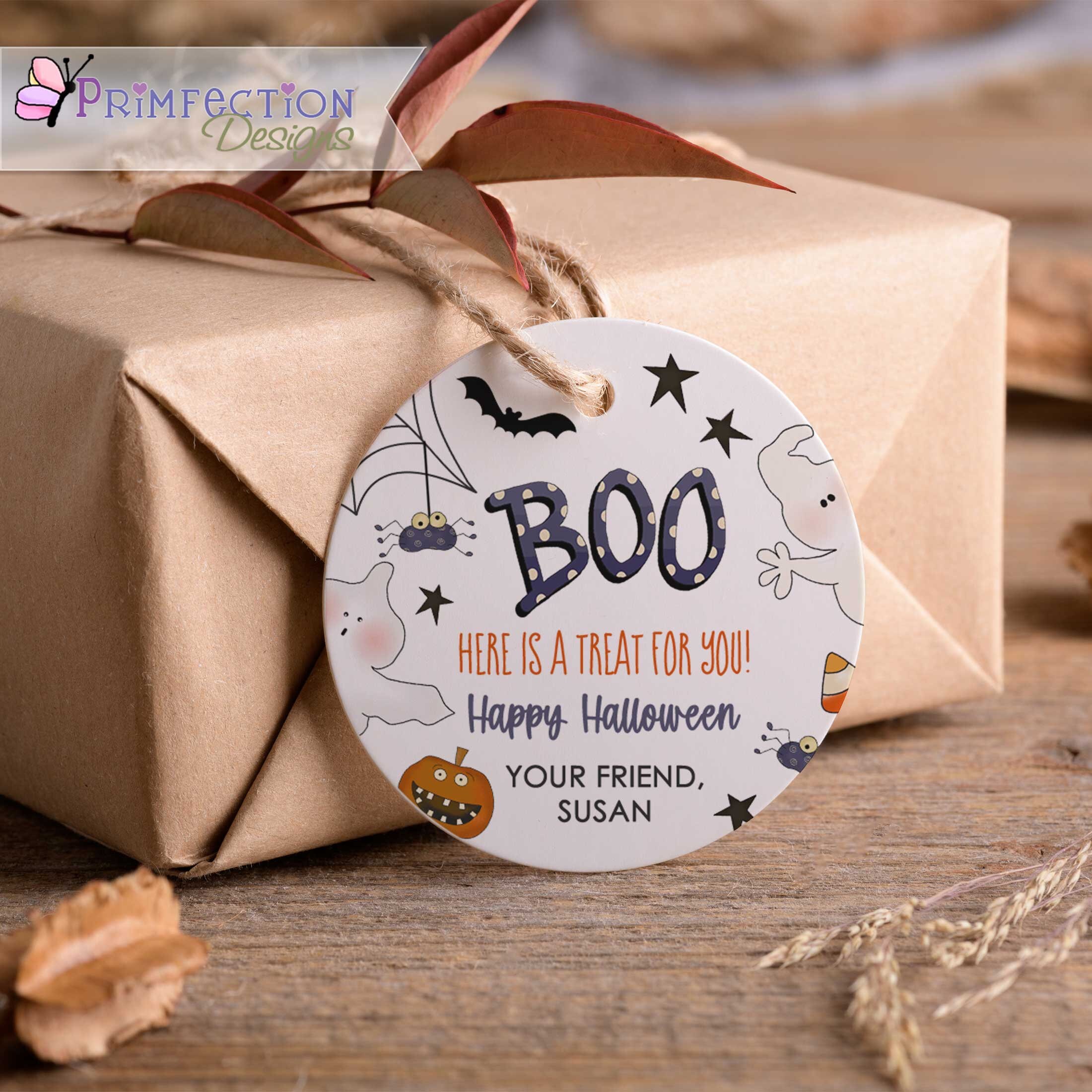 Hashtag Boo Tag Editable Round Halloween Boo Tags, Boo Gift Tag, Downloadable Halloween ...