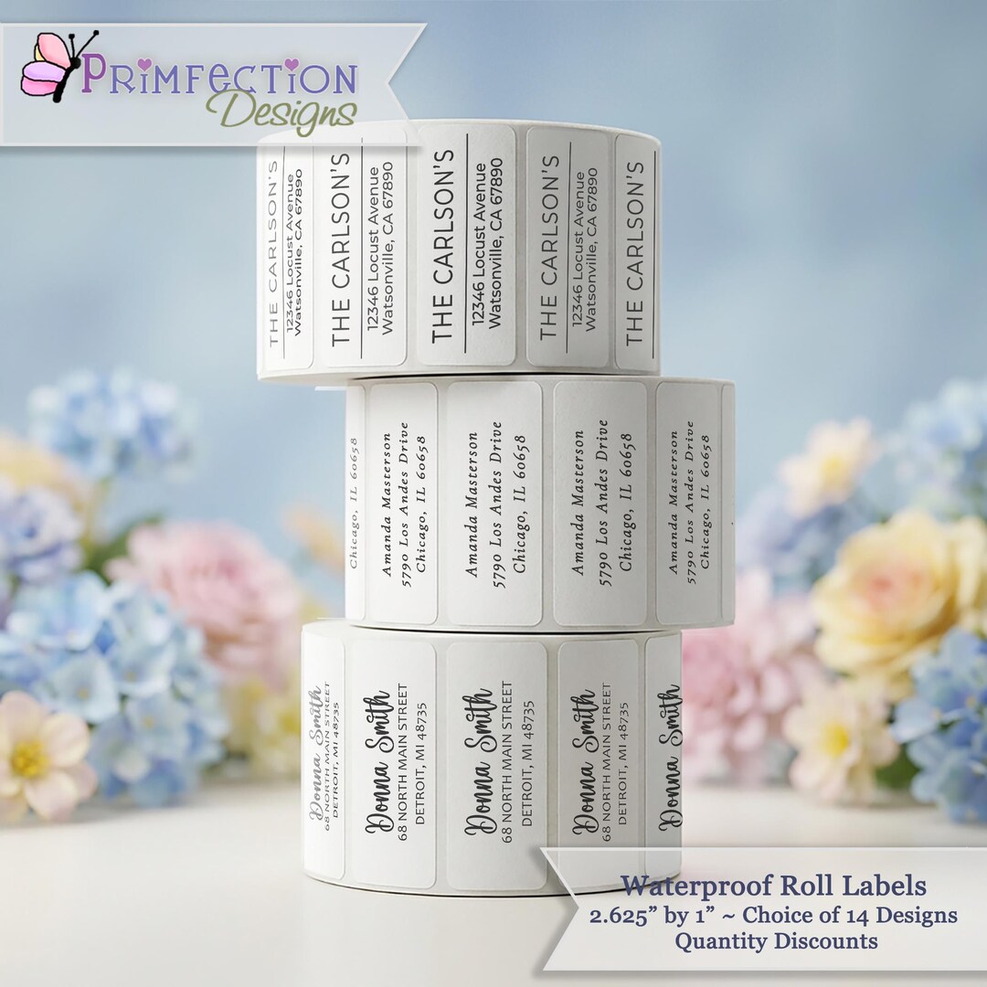 First Event Label Return Address Labels on Roll - Waterproof Custom Address Labels ...