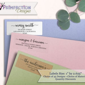 Return Address Labels, Personalized Address Labels, Elegant Address Labels, Clear Address Labels Wedding, Custom Address Labels