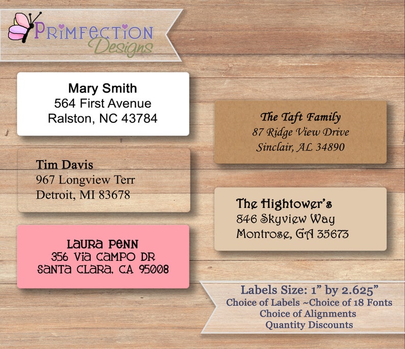 Personalized Return Address Labels Custom Address Labels Etsy
