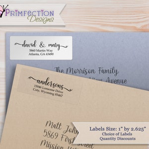 Return Address Labels, Clear Address Labels, Custom Address Labels Wedding, Personalized Address Labels,  Mailing Stickers for Wedding