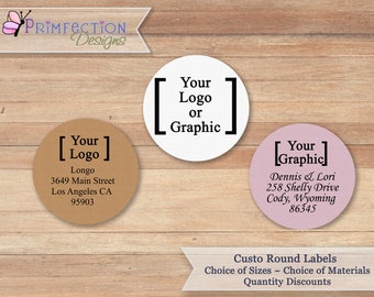 Stickers Custom Circle, Custom Round Labels, 1.5 Round Sticker, 1.67 Round Sticker, 2 Inch Round Sticker, Text Sticker Custom, Logo Stickers