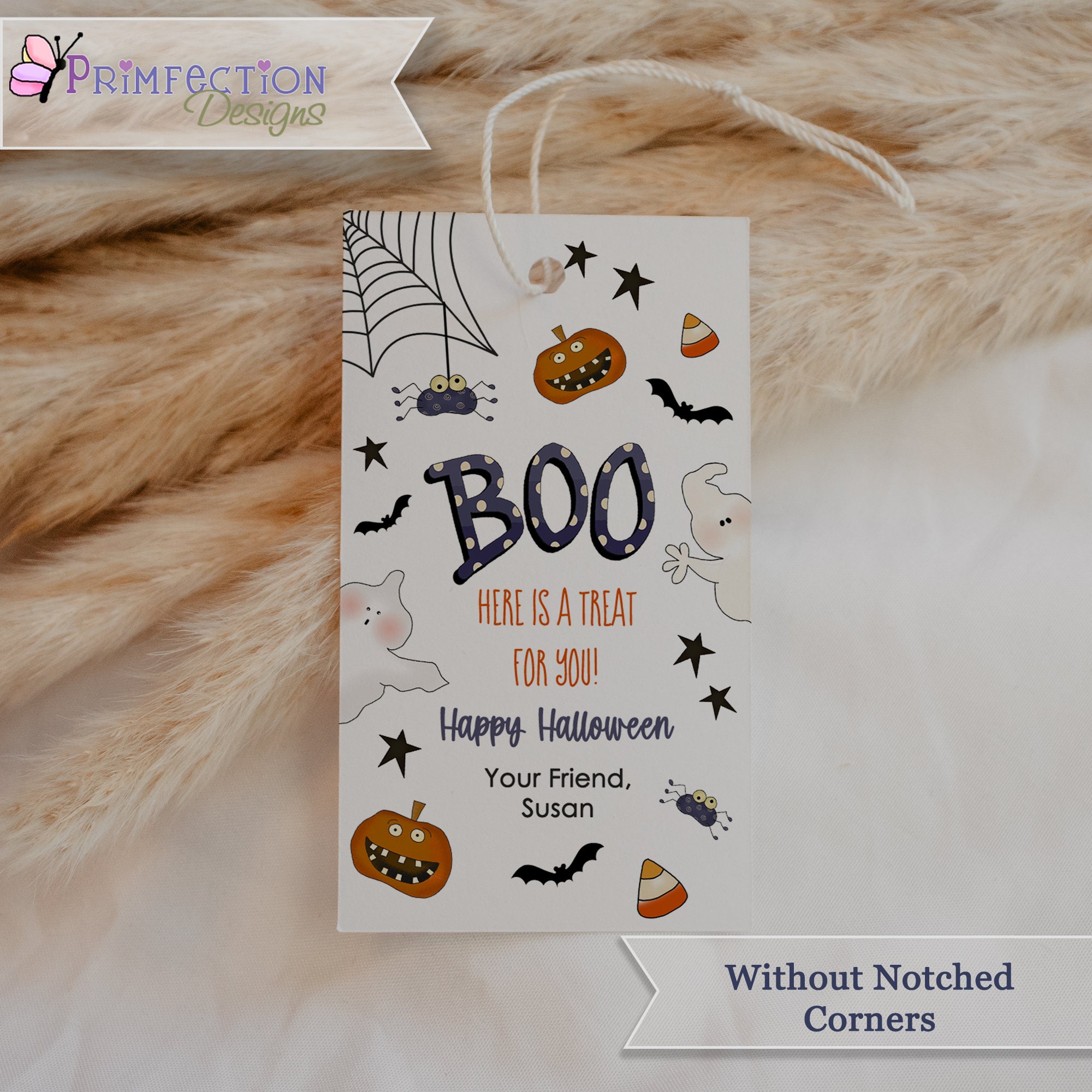 Rustic Boo Tags Printable Editable Halloween Boo Tags, Boo Gift Tag, Downloadable Halloween Tags ...