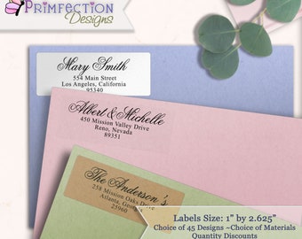 Return Address Labels - Custom Personalized Stickers, Elegant Address Labels, Clear Address Labels Wedding