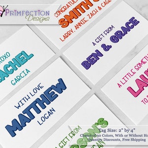 Custom Enclosure Cards for Kids, Happy Birthday Tags, Custom Printed Gift Tags for Birthday, Gift Tags Personal, Custom Gift Tags for Kids