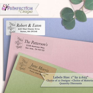 Return Address Labels, Personalized Mailing Labels, Return Address Stickers, Custom Address Labels, Wildflower Address Labels