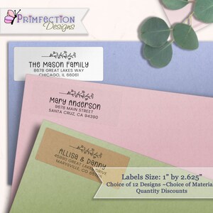 Floral Address Label | Pretty Address Labels | Shipping Labels | Address Stickers | Cute Address Labels | Clear Address Label Wedding