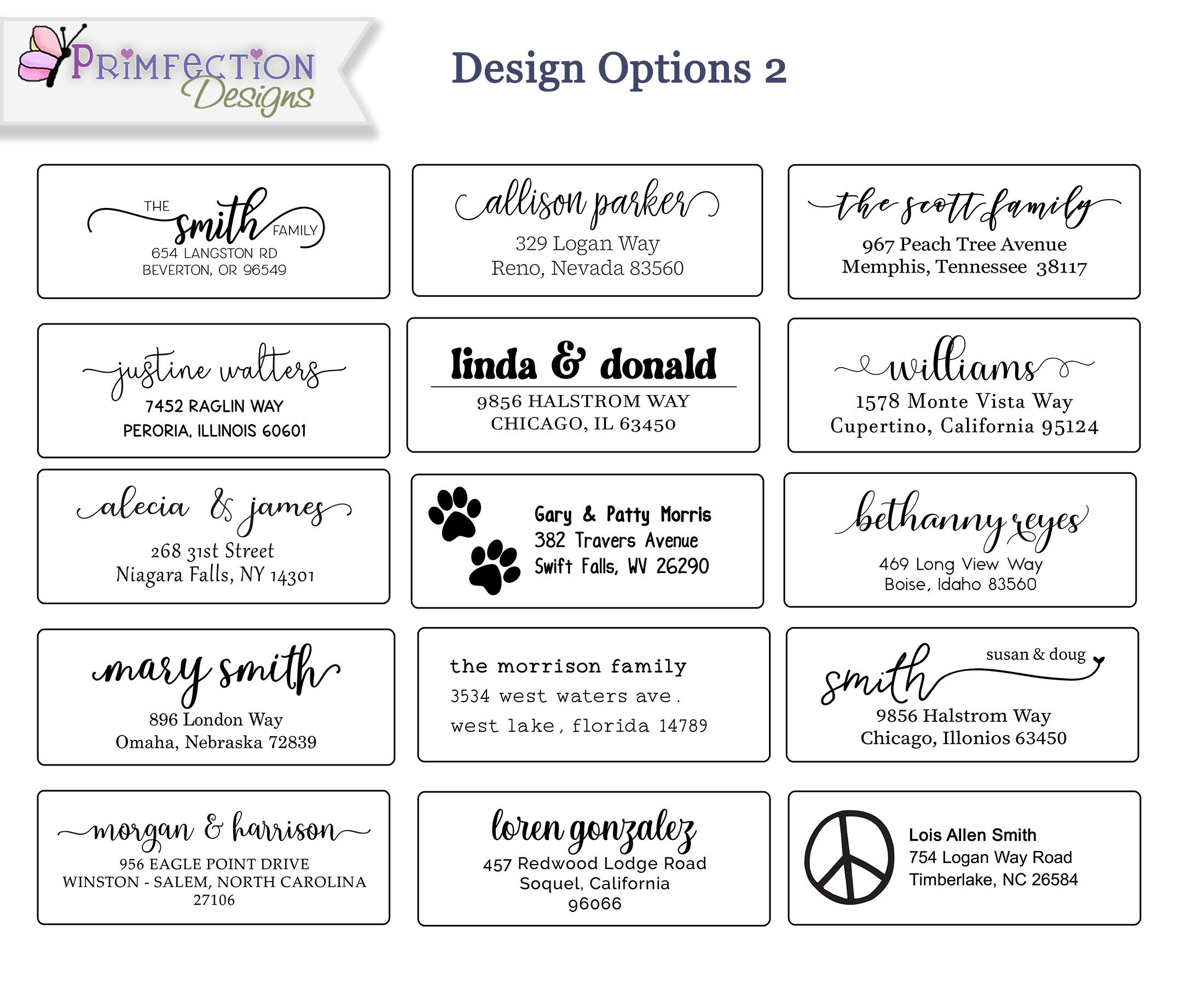 Return Address Labels Personalized Return Address Labels Etsy