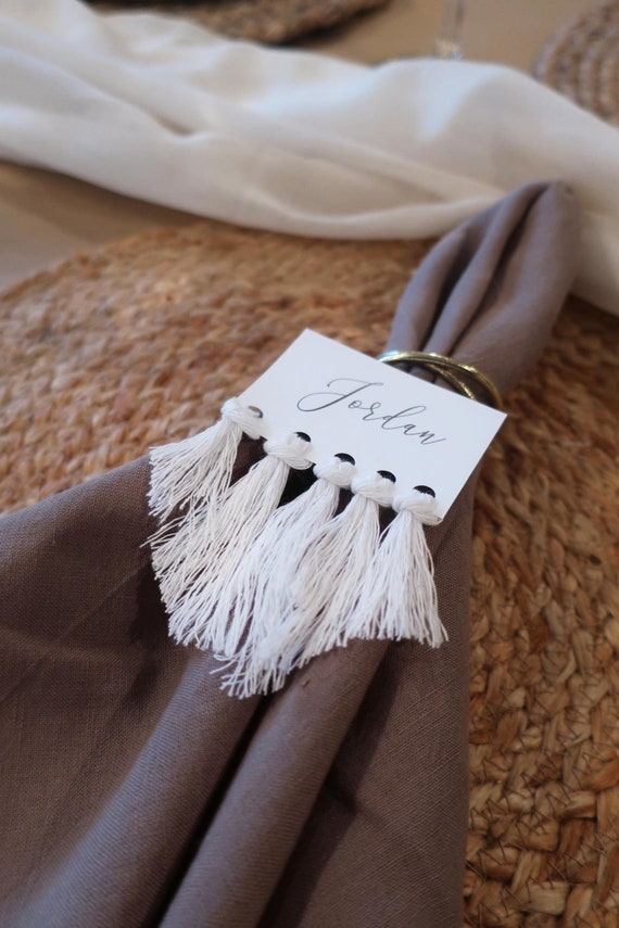 Wedding Macrame Name Tags | Macrame Escort Cards | Macrame Wedding Favor | Boho Name Tags | Wedding Escort Cards | Party Seating Tags