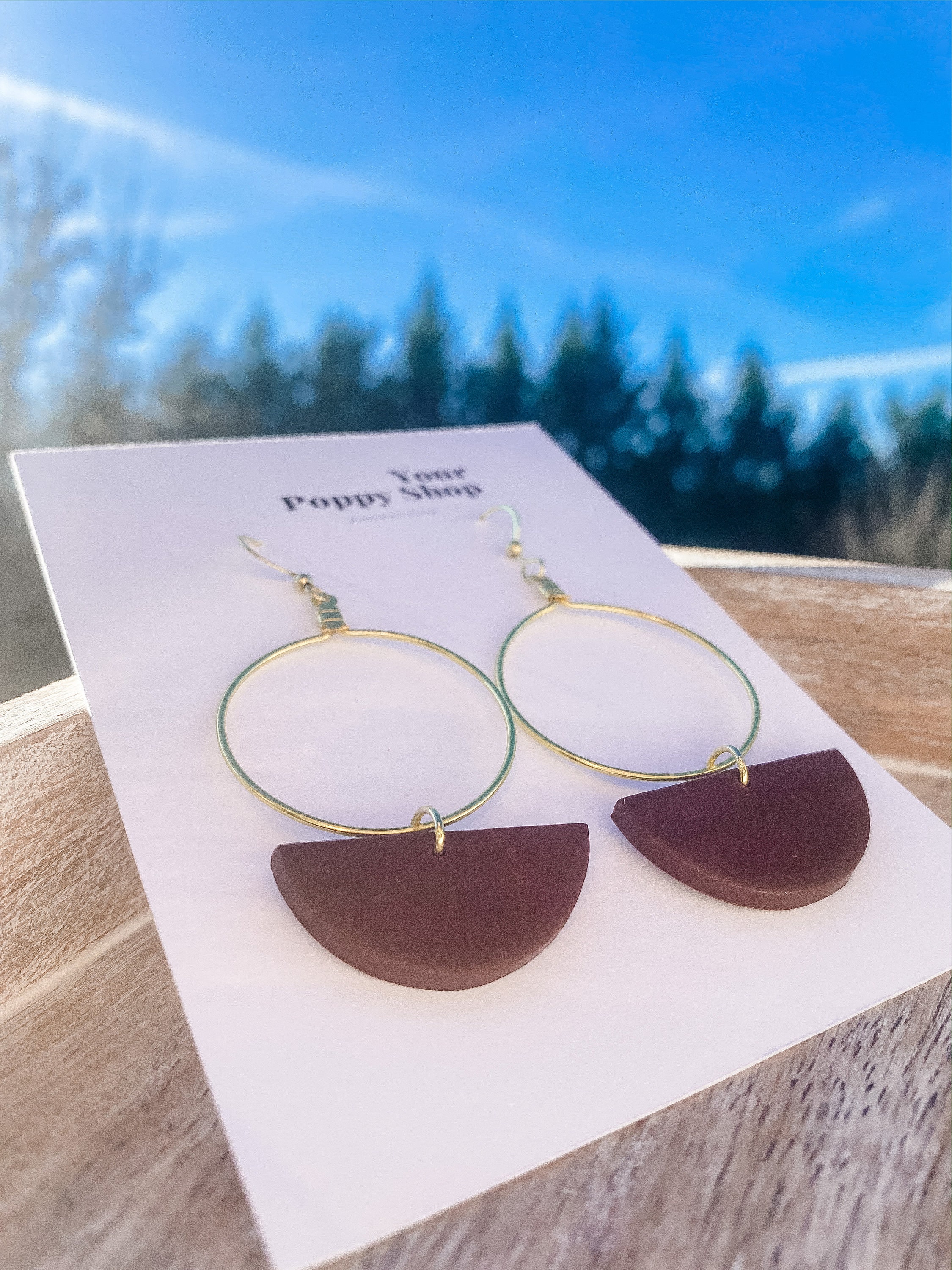 Clay handmade earrings | Bridesmaid Earrings | Minimalist Earrings