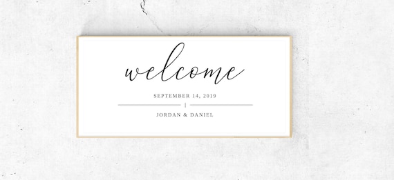 TEMPLATE | Wedding Minimalist Welcome Sign Print