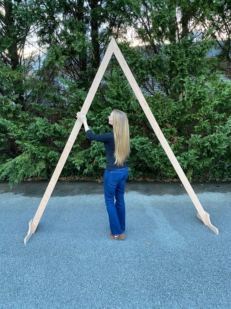 Wood Triangle Wedding Arch Boho Wedding Triangle Arch Etsy