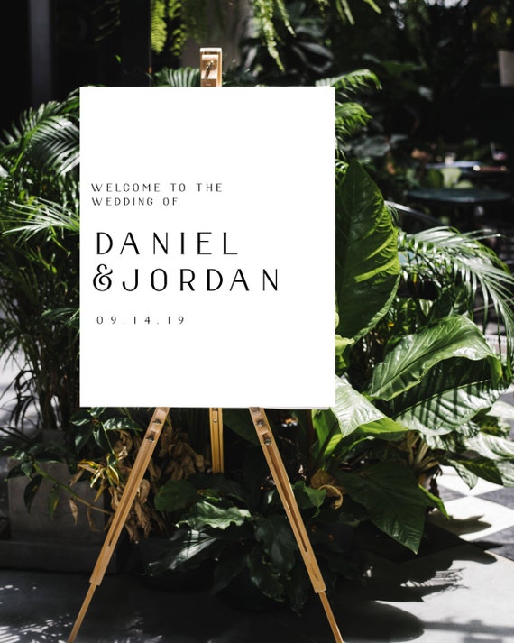 DECAL | Wedding Welcome Sign Decal | Modern Wedding Welcome Sign | DIY Welcome Decal