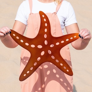 Metal Starfish Decor | Starfish Wall Hanging, Outdoor Beach Decor, Beach House Decor, Coastal Themed Decor, Under the Sea Decor, Ocean Decor
