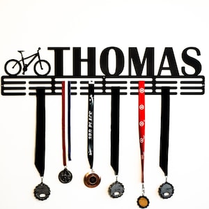 Personalized Medal Display Name Sign | Sports Medal Holder Display | Medal Hanger for Awards | Ribbon Hanger | Marathon Medal | Kids Room