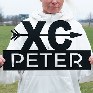Custom Outdoor Cross Country Name Sign | Personalized Athlete Sign, Track Cross Country Decor, Sports Names Sign, Sports Runner Wall Decor