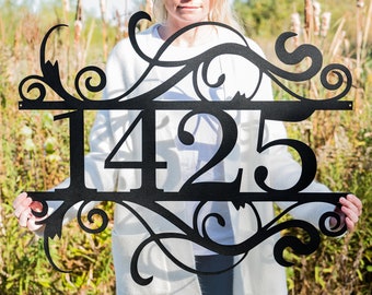 House Number Sign | Metal Address Sign | Address Plaque | Home Number Sign | Custom Address Decor | House Warming Gift | Front Door Sign