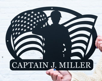 Personalized Metal Military Gift | Name Sign, Veterans Gifts, Custom Military Sign, Custom Name Sign, Military Retirement, Military Decor