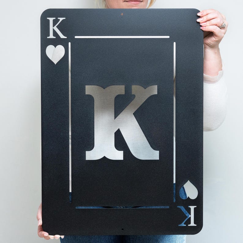 Personalized Metal Playing Card Letter Monogram | Playing Card Deck ...