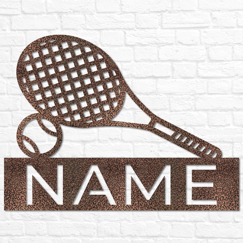 Custom Metal Tennis Name Sign, Tennis Decor, Personalized Tennis Sign ...