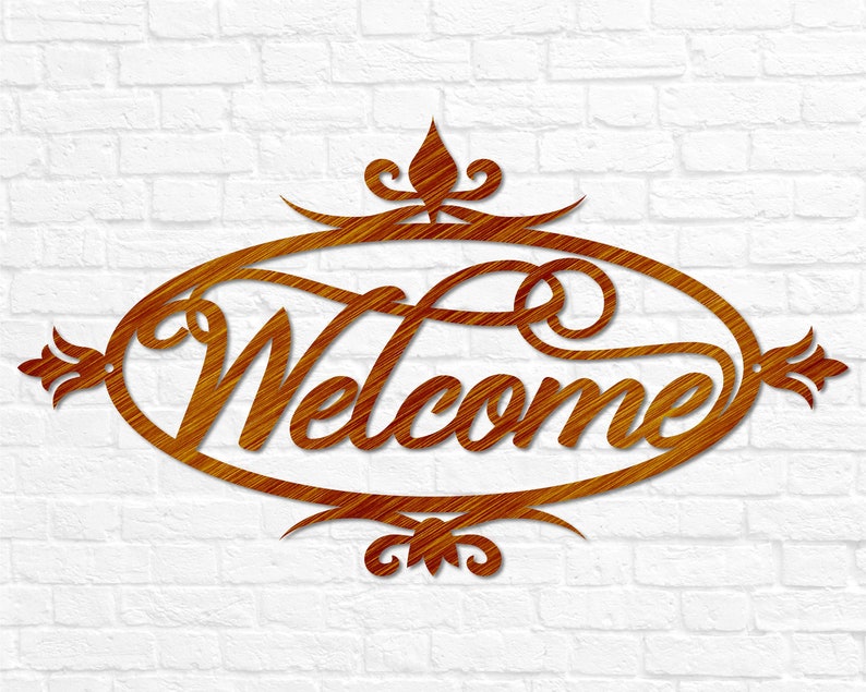 Metal Welcome Sign for Front Porch Welcome Sign Wedding Gift for Couple Gift Steel Welcome Sign Welcome Word Wall Art Outdoor Welcome Sign Copper