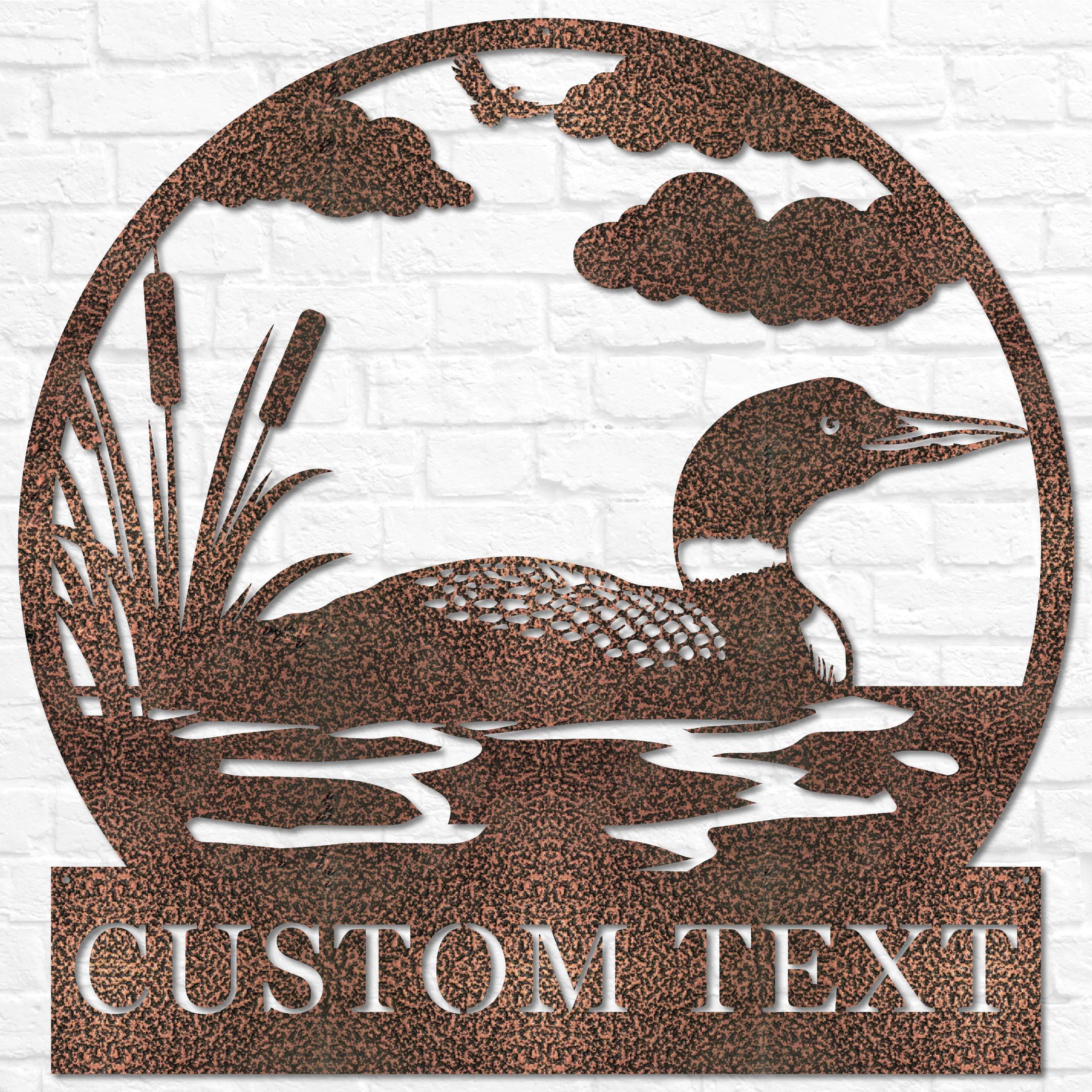 Personalized Loon Duck Name Sign | Metal Loons Sign | Duck Hunter Gifts ...