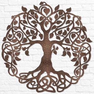 Metal Tree of Life Wall Art Tree of Life Wall Decor Tree of Life Sign Metal Outdoor Sign Weatherproof Sign Housewarming Gift Anniversary Copper Vein