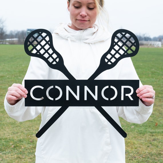 Custom Lacrosse Sign Metal Wall Art, Sports Name Sign, Lacrosse Home Decor, Lacrosse Sticks, Lacrosse Player Gift, Christmas Birthday Gift