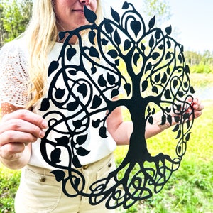 Metal Tree of Life Wall Art Tree of Life Wall Decor Tree of Life Sign Metal Outdoor Sign Weatherproof Sign Housewarming Gift Anniversary image 3