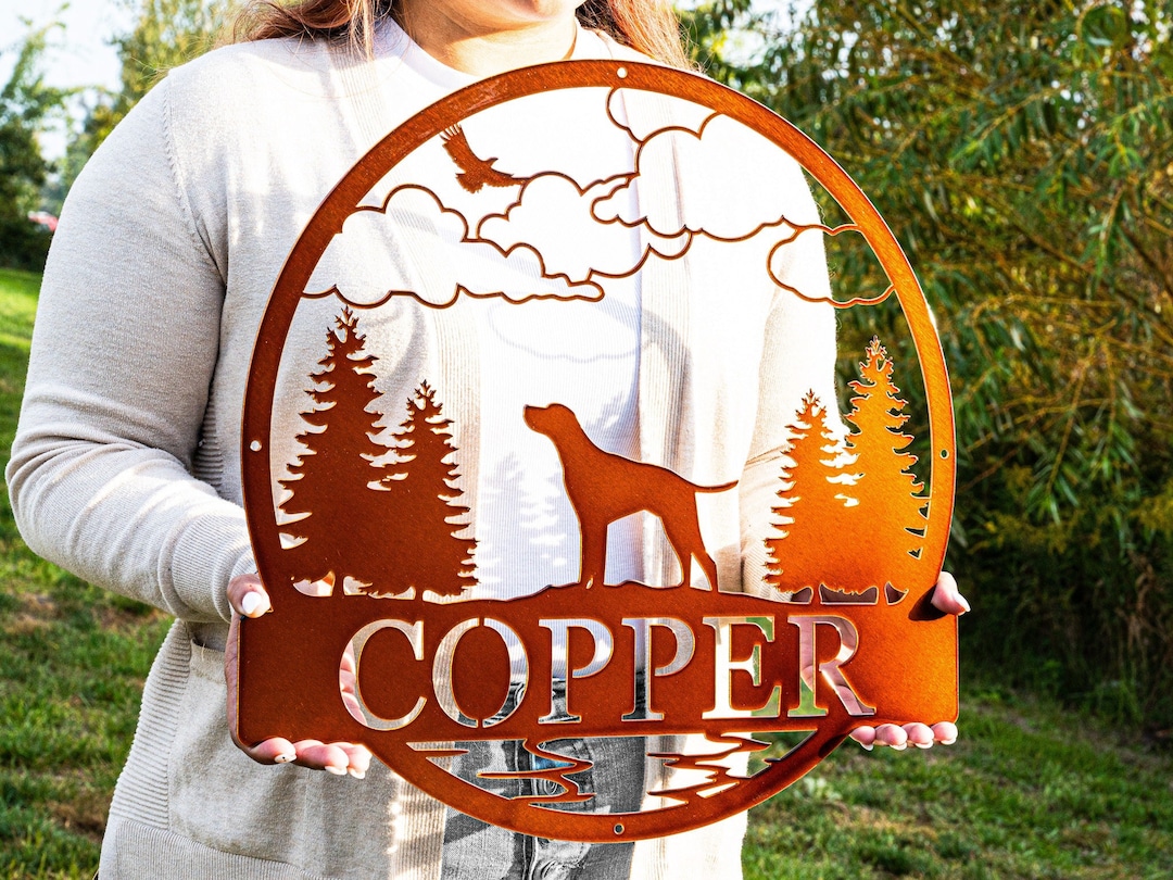 Custom Dog Decor Metal Dog Sign Dog Lovers Wall Art Indoor Outdoor Home