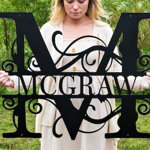 Custom Metal Signs | Monogram Wall Decor | Metal Wall Art | Last Name Sign | Family Name Sign | Personalized Wedding Gift | Custom Metal Art