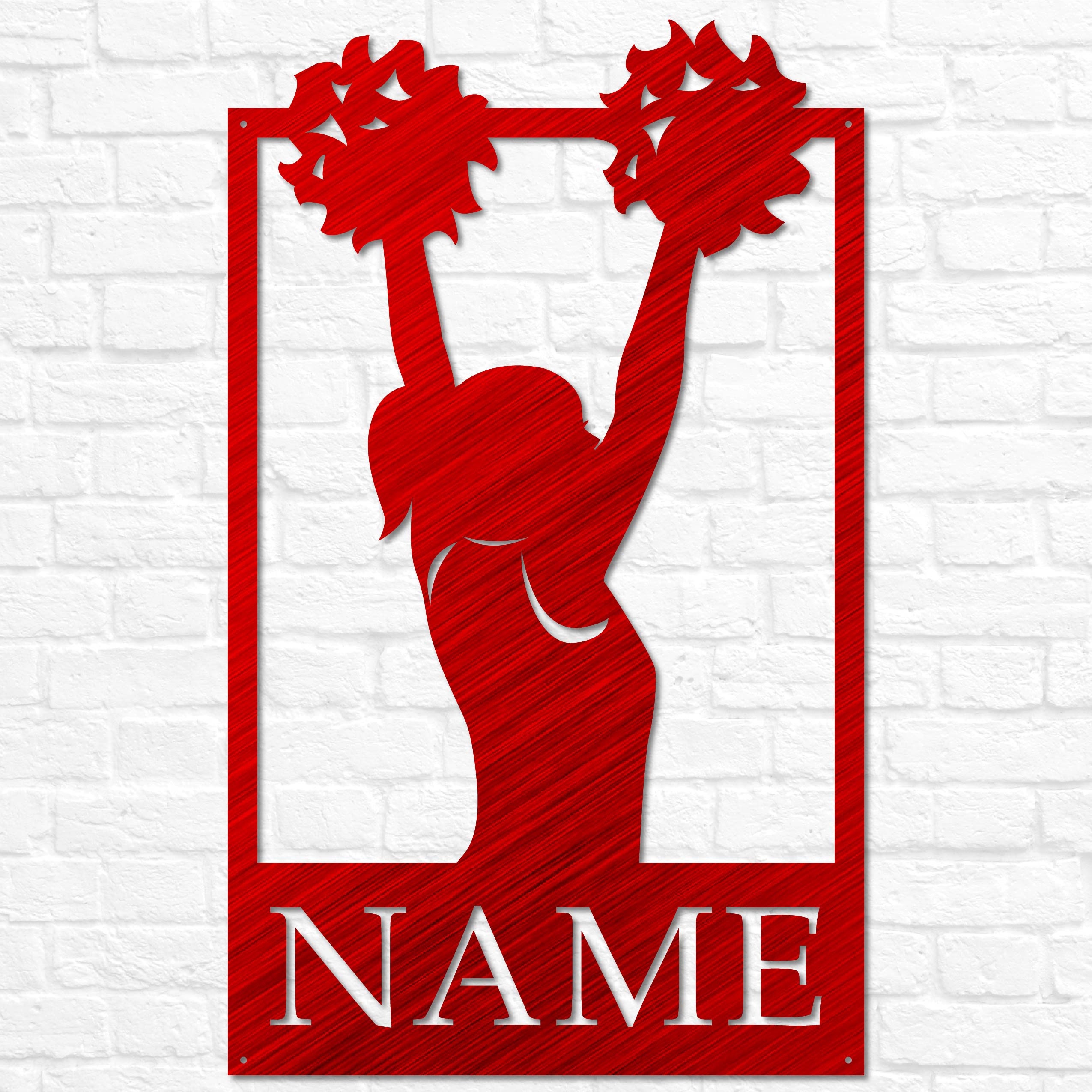 Custom Metal Cheerleading Athlete Wall Art | Personalized Female ...
