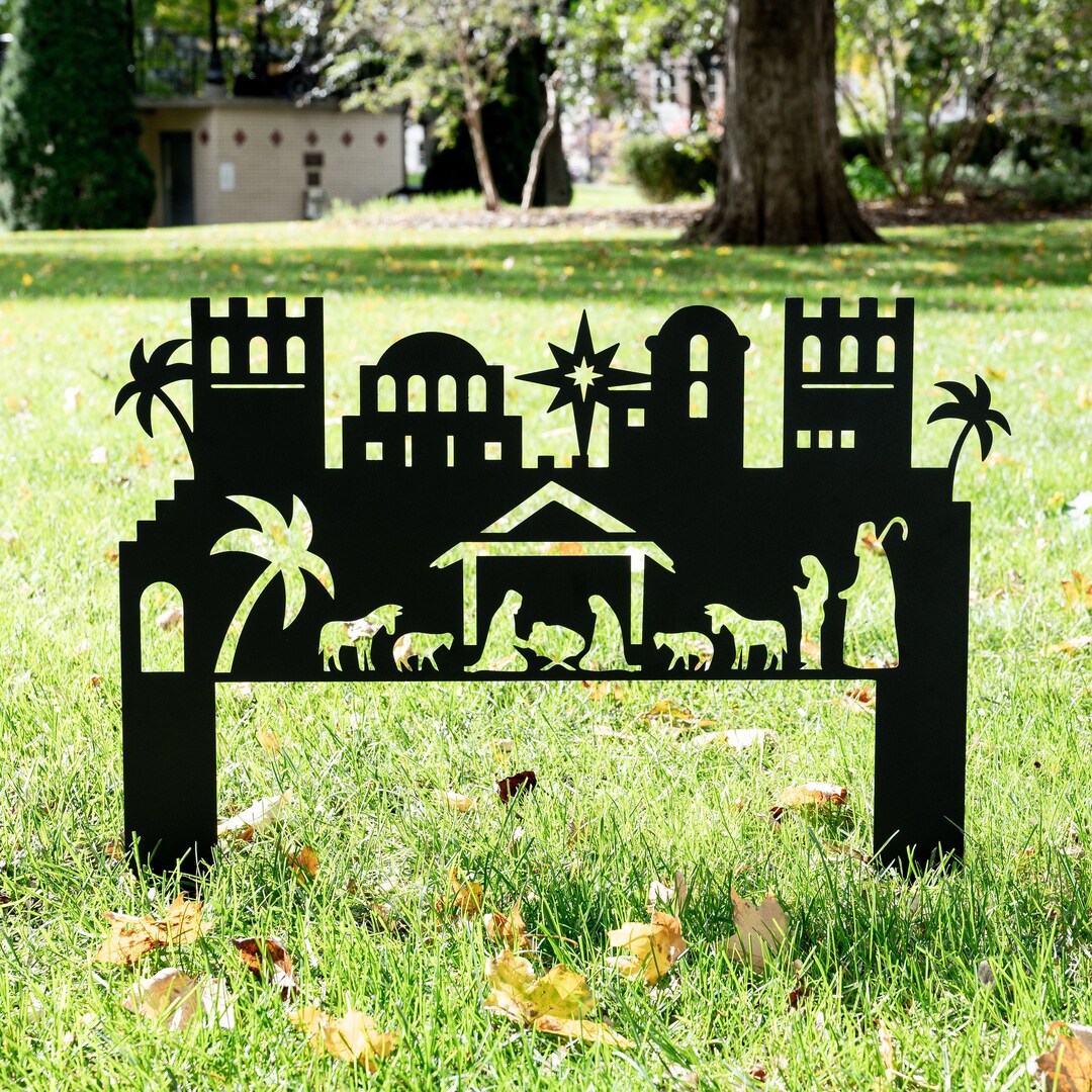 Christmas Nativity Scene Yard Sign | Christian Holiday Decor | Jesus ...