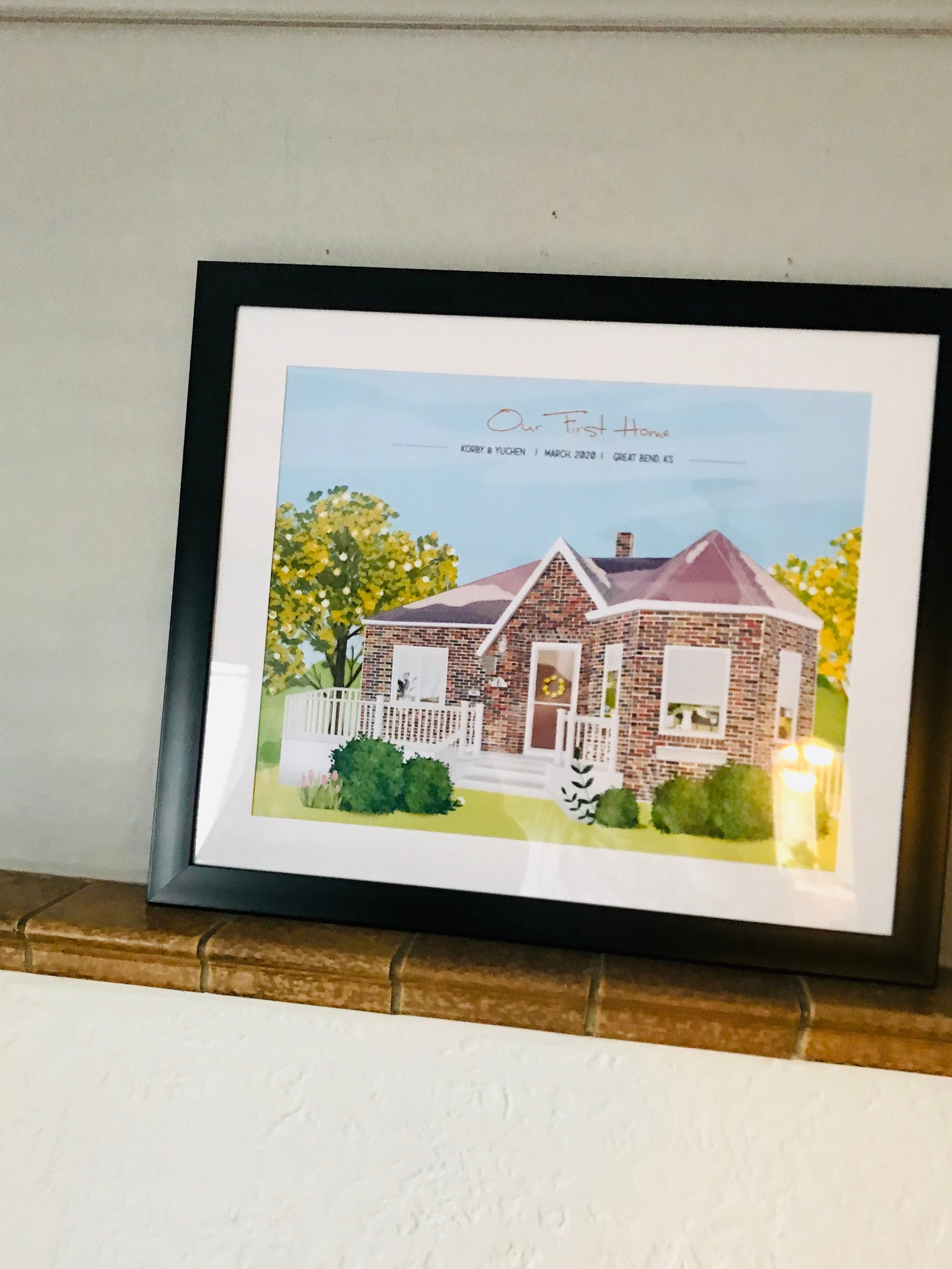 Custom Home Graphic Digital Home Illustration Graphic Etsy