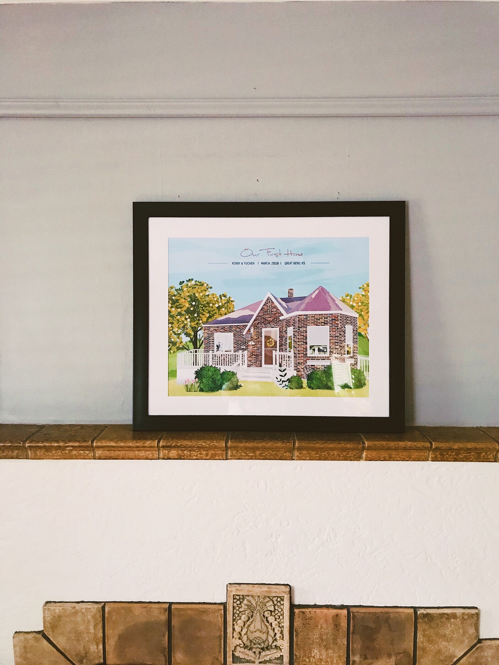 Custom Home Graphic Digital Home Illustration Graphic Etsy