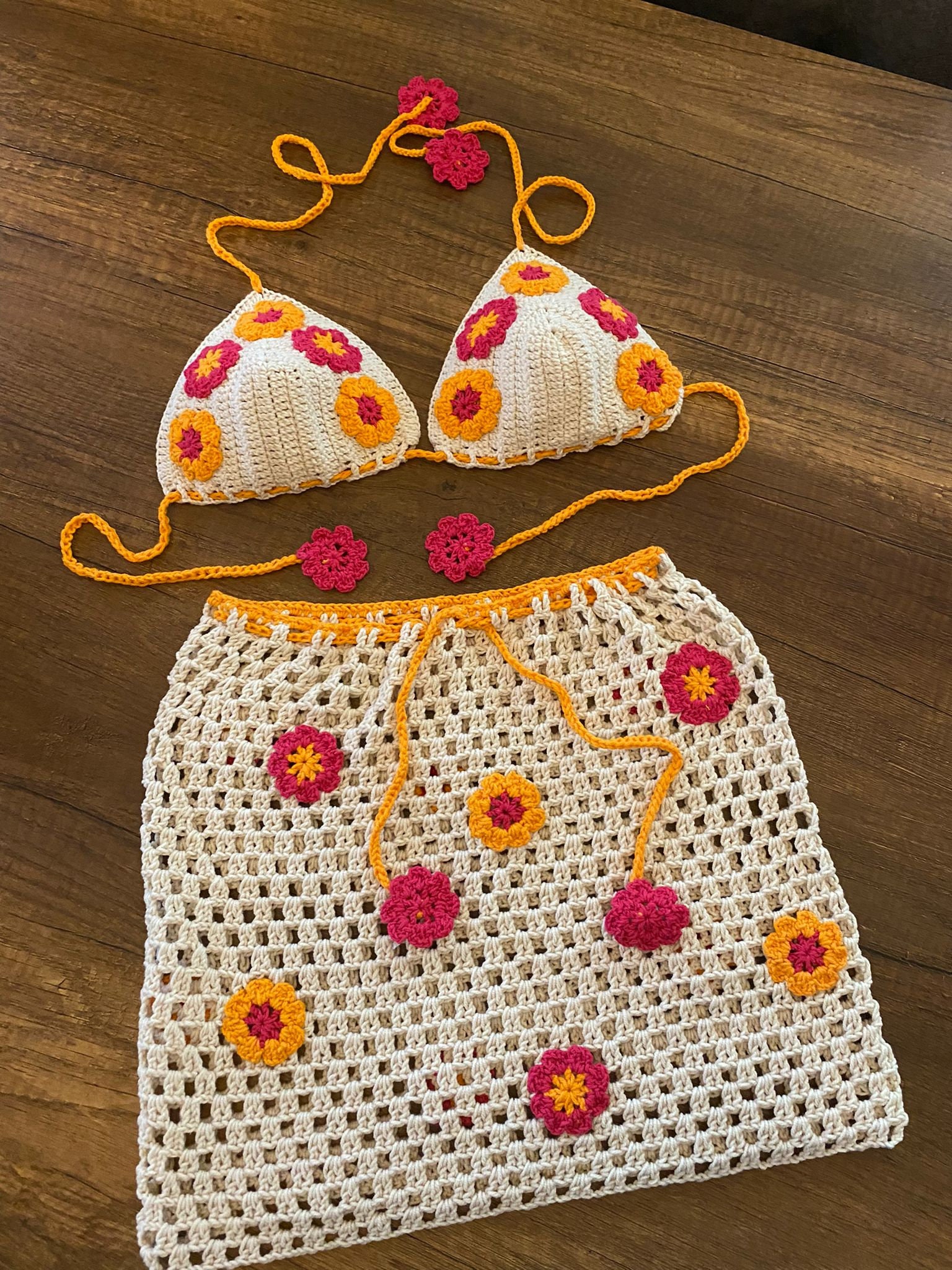 Crochet Summer Dresshandknit Halter Dresshippie Crochet - Etsy