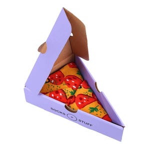 Novelty Pepperoni Pizza Slice Socks,Gift For Men and Women,1 pair  Universal Size(US Men’s&Women’s),Unique Gift, %80 Cotton Fun Socks