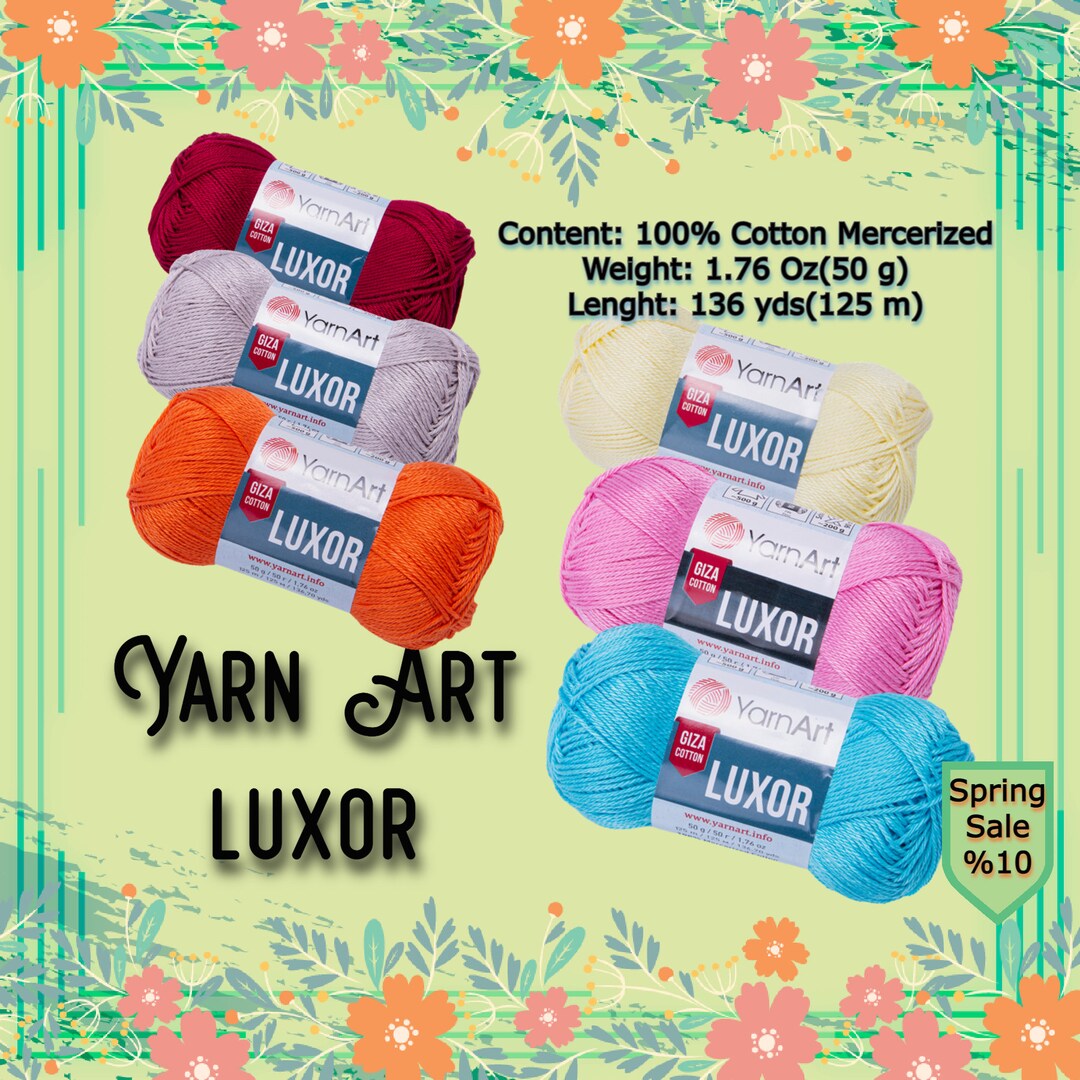 Yarnart Luxor Yarns,100 Mercerized Giza Cotton Yarns,amigurumi Yarn