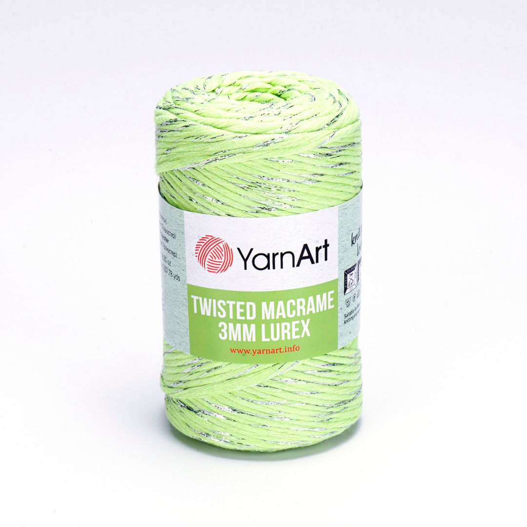 Yarn Art Twisted Macrame 3 Mm Lurexcotton Macrame Etsy