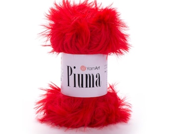 YarnArt Piuma Fluffy Yarn – Soft Polyester, Medium Weight