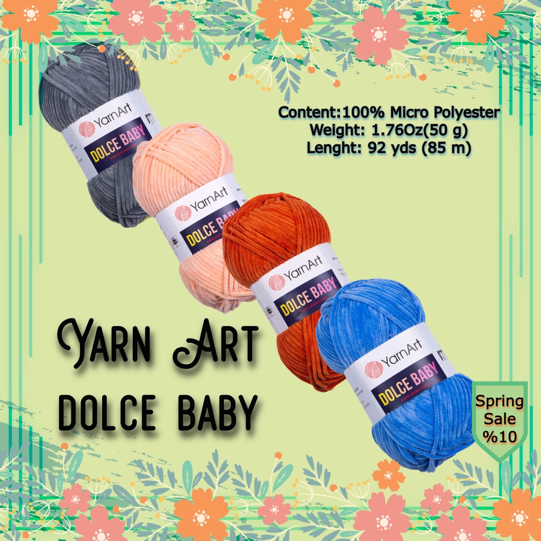 Yarn Art Dolce Baby Velvet Knitting Yarnamigurumi Etsy