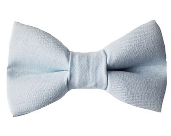 Light Blue Bow Tie for Kids-Men, Groomsmen, Boys Birthday, Ring Bearer/Page Boy, Rustic Wedding Outfit, Gift for Men