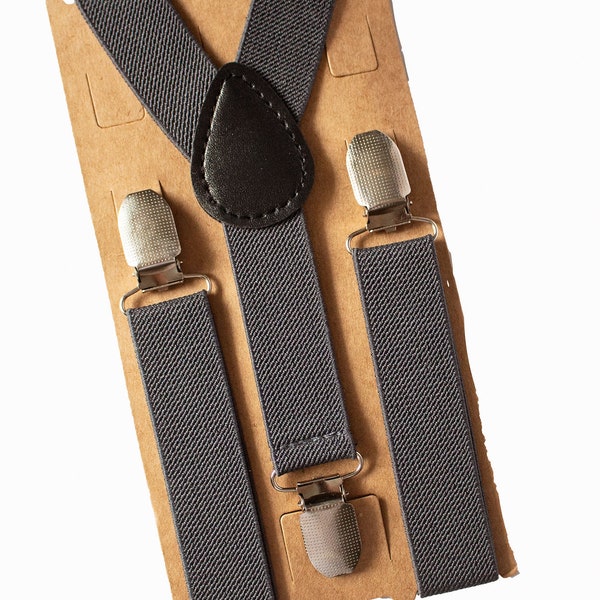 Grey Suspenders Etsy