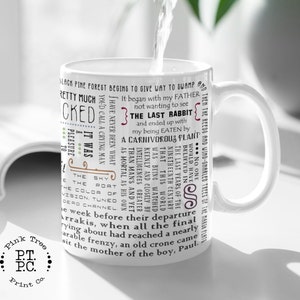Science Fiction Quotes Mug Opening Lines of Scifi Literature Fan Dune Space Neuromancer, Fahrenheit 451 and more Coffee Mug 15 oz