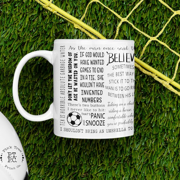 Coach Lasso-kaffemugg för fans! Roliga motiverande inspirerande citat från positivt tänkande, unik kaffekopp